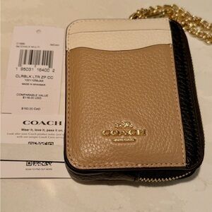 Coach Leather Compact Zip Wallet